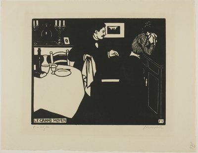 Medida extrema, lámina seis de Intimidades de Felix Edouard Vallotton