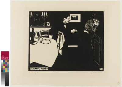 Medida extrema, lámina seis de Intimidades, 1898 de Felix Edouard Vallotton