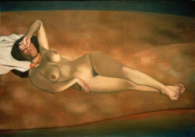 Mujer acostada en la arena de Felix Edouard Vallotton