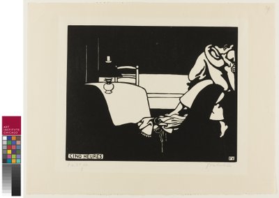 Las cinco en punto, lámina siete de Intimidades, 1898 de Felix Edouard Vallotton