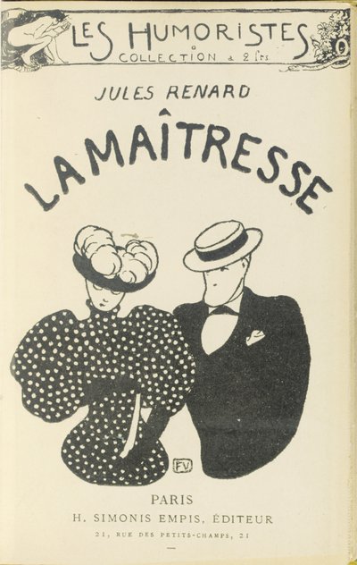 Portada de "La Maestra" de Jules Renard de Felix Edouard Vallotton