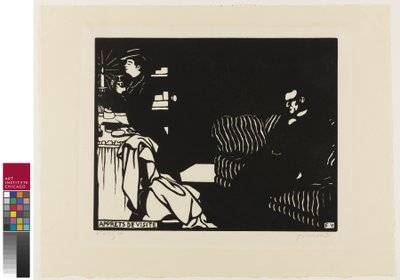 Preparándose para una visita, placa ocho de Intimidades, 1898 de Felix Edouard Vallotton