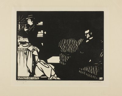 Preparándose para una Visita, placa ocho de Intimacies, 1898 de Felix Edouard Vallotton