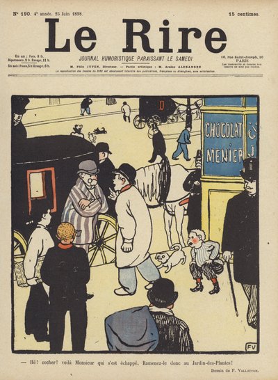 Ilustración para Le Rire de Felix Edouard Vallotton