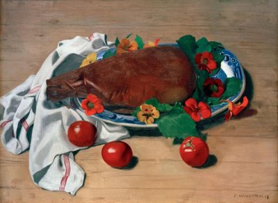 Jamón y tomates de Felix Edouard Vallotton