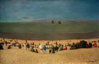La playa en Honfleur de Felix Edouard Vallotton
