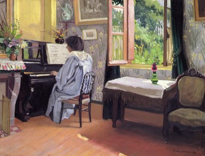 Dama al Piano de Felix Edouard Vallotton