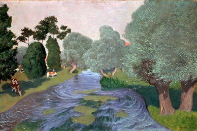 Paisaje en Normandía, Arques-la-Bataille, 1903 de Felix Edouard Vallotton