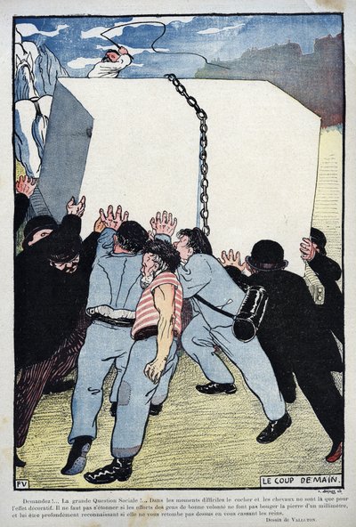 Le coup de assistance - La grande question sociale... de Felix Edouard Vallotton