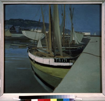 ""El puerto"" (El puerto) Pintura de Felix Edouard Vallotton (1865-1925) 1901 (nabis) Moscú. Museo Pushkin de Bellas Artes de Felix Edouard Vallotton