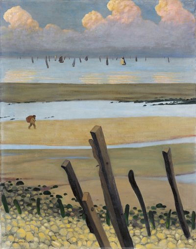 Marea baja en Villerville de Felix Edouard Vallotton