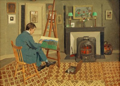 Max Rodrigues-Henriques en el estudio de su suegro de Felix Edouard Vallotton