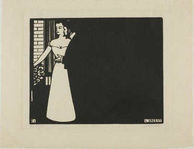 Dinero, lámina cinco de Intimidades de Felix Edouard Vallotton