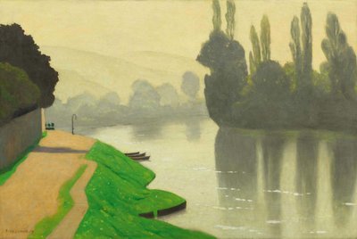 Niebla matutina en Andelys, 1917 de Felix Edouard Vallotton