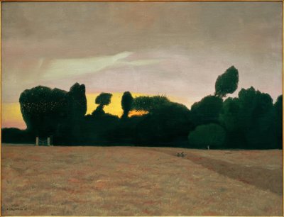 Paisaje de Normandía, puesta de sol de Felix Edouard Vallotton