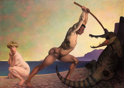 Perseo Matando al Dragón de Felix Edouard Vallotton