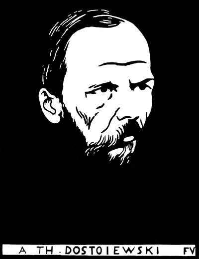 Retrato de Fedor Mikhailovitch Dostoievski (Dostoevsky, Dostoyevsky, Dostoievsky, Dostoevski, Fyodor Dostoevsky de Felix Edouard Vallotton