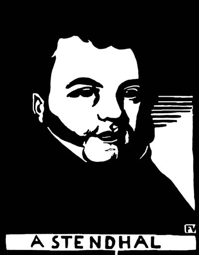 Retrato de Henri Beyle Stendhal (1783-1842), escritor francés. Grabado de Felix Edouard Vallotton (1865-1925) de Felix Edouard Vallotton