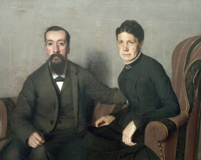 Retrato de los padres del artista de Felix Edouard Vallotton