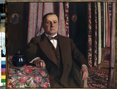 ""Retrato del coleccionista de arte Georges (Georgy Emmanuilovich) Haasen"" Pintura de Felix Vallotton (1865-1925) 1913 Nabis Dim. 81,7x100,5 cm Museo del Hermitage, San Petersburgo, Rusia. de Felix Edouard Vallotton
