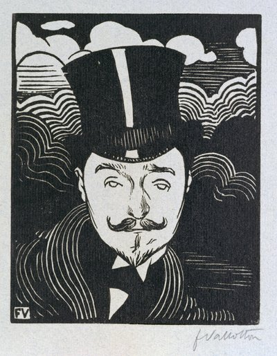 Retrato de Romain Coolus de Felix Edouard Vallotton