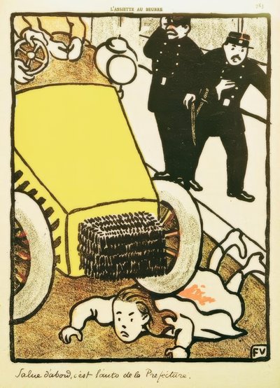 ¡Saluda primero, es el coche de la prefectura! de Felix Edouard Vallotton