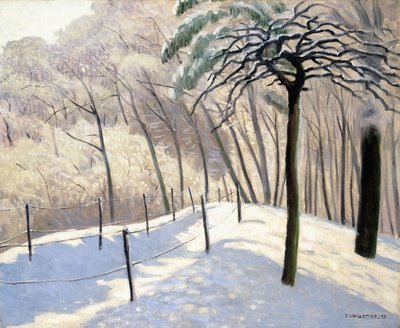 Paisaje nevado en Bois de Boulogne, 1905 de Felix Edouard Vallotton