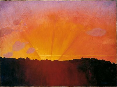 Atardecer, cielo naranja, 1910 de Felix Edouard Vallotton