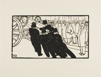 Los Portadores del Ataúd de Felix Edouard Vallotton