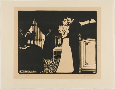 El alfiler fino, placa tres de Intimidades de Felix Edouard Vallotton