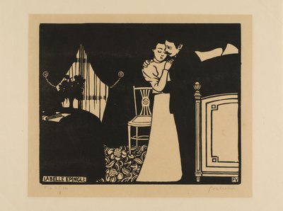 El alfiler fino, placa tres de Intimidades de Felix Edouard Vallotton