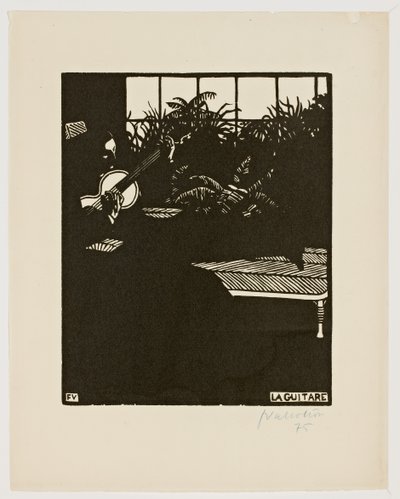 La guitarra, de la serie "Instrumentos musicales", V, 1897 de Felix Edouard Vallotton