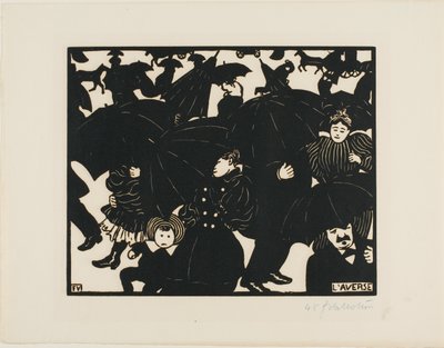 La lluvia de Felix Edouard Vallotton