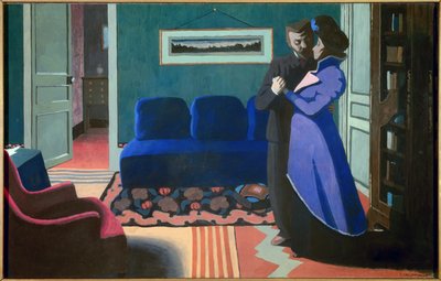 La visita. Pintura de Félix Vallotton (1865-1925) 1899, Kunsthalle, Zúrich de Felix Edouard Vallotton