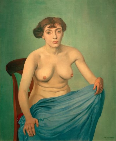 Torso con tela azul de Felix Edouard Vallotton