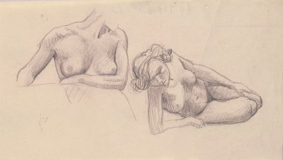 Dos estudios de desnudos femeninos de Felix Edouard Vallotton