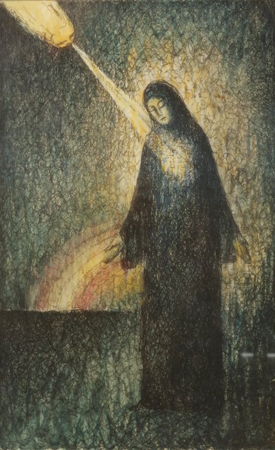 Una Mujer Iluminada por un Arcoíris de Felix Elie Tobeen