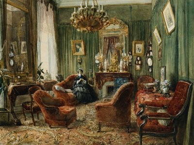 Vista del salón de la condesa de Salverte de Felix Francois Barthelemy Genaille