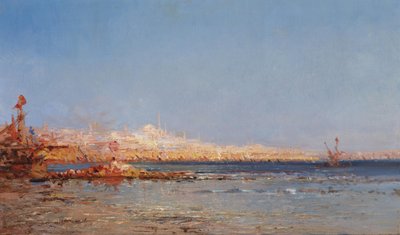 Vista de Constantinopla, c1911 de Félix Ziem