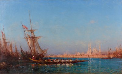 Vista de Estambul, segunda mitad del siglo XIX de Félix Ziem