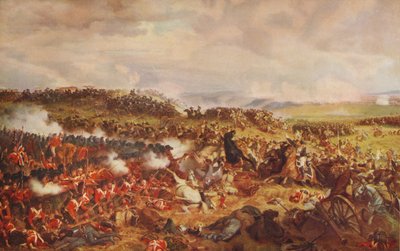 Carga de los coraceros franceses en Waterloo, 1874, c1915 de Felix Henri Emmanuel Philippoteaux