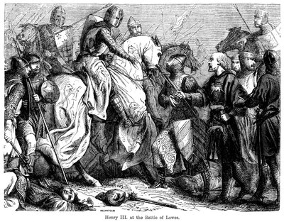 Enrique III en la batalla de Lewes, 14 de mayo de 1264 de Felix Henri Emmanuel Philippoteaux