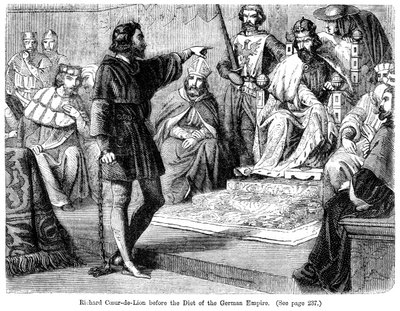 Rey Ricardo I 1157-1199 ante la Dieta del Imperio Alemán, siglo XIX de Felix Henri Emmanuel Philippoteaux