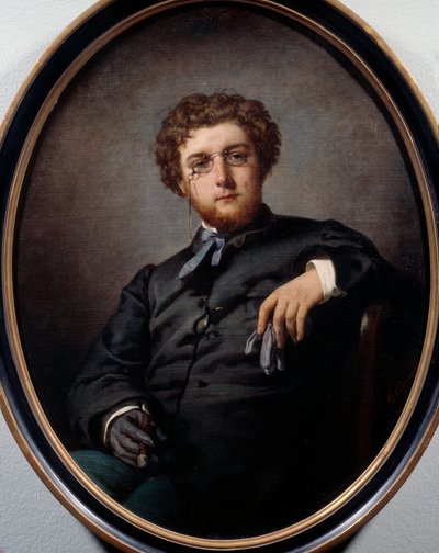Retrato de George Bizet (1838-1875), compositor francés de Felix Henri Giacomotti