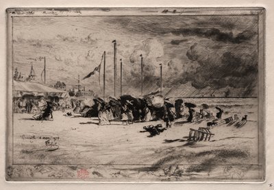 Una tormenta en Trouville, 1874 de Felix Hilaire Buhot