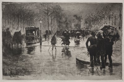 Artistas regresando del Salón de Felix Hilaire Buhot