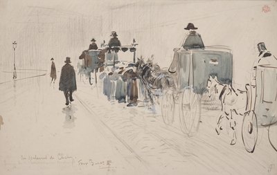 En el Boulevard de Clichy de Felix Hilaire Buhot