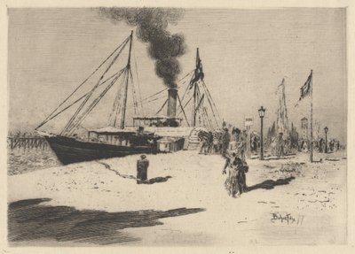 Embarcadero en Trouville (Wharf at Trouville) de Felix Hilaire Buhot