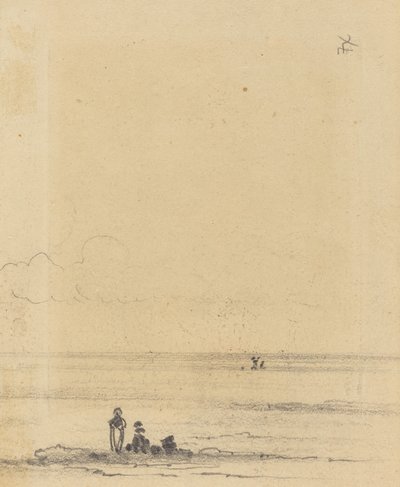 Figuras en una orilla (verso) de Felix Hilaire Buhot