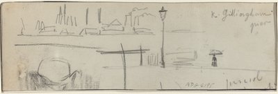 Muelle de Gillingham, Londres [reverso] de Felix Hilaire Buhot